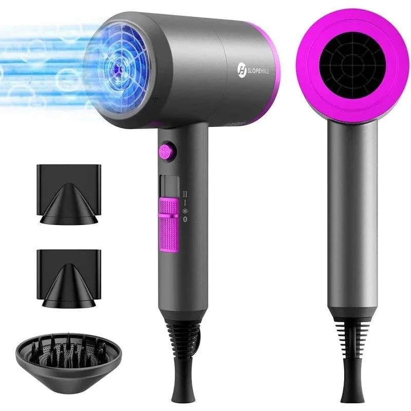 Phon Ionico Professionale Dam Electronics 1800W 2 Temperature 3 Velocità Grigio - immagine 1