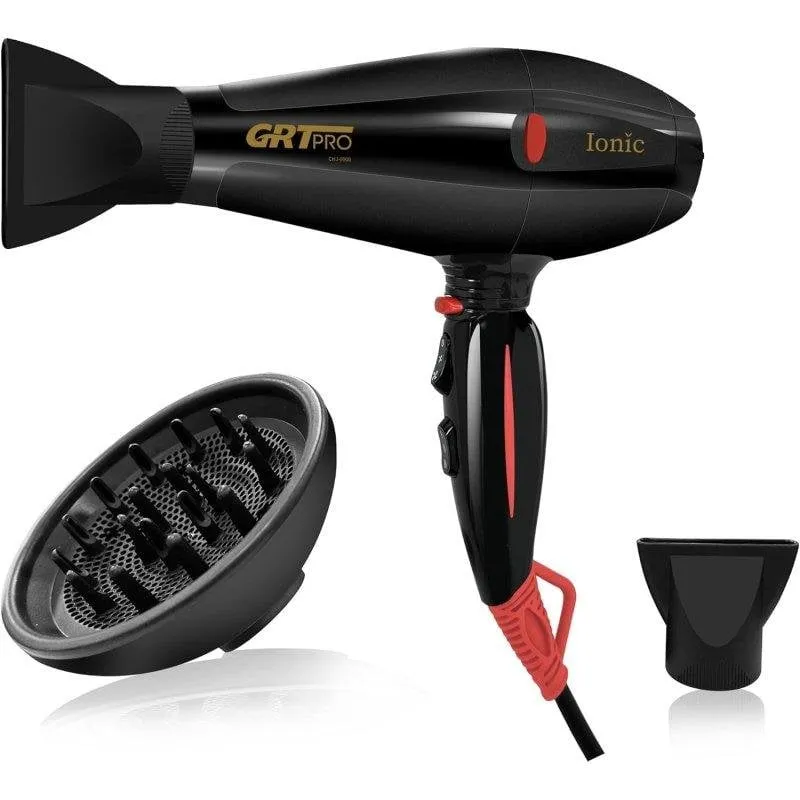 Phon Professionale Ionico Dam Electronics 2400W 3 Temperature Diffusore 2 Velocità 2 Beccucci Anti-crespo - immagine 1
