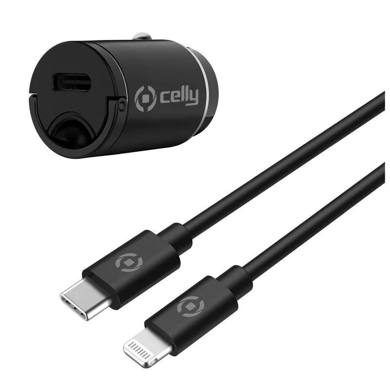 Caricatore per Auto Celly CCMINILIGHT 20W Ultra-Compatt USB-C a Lightning - immagine 1