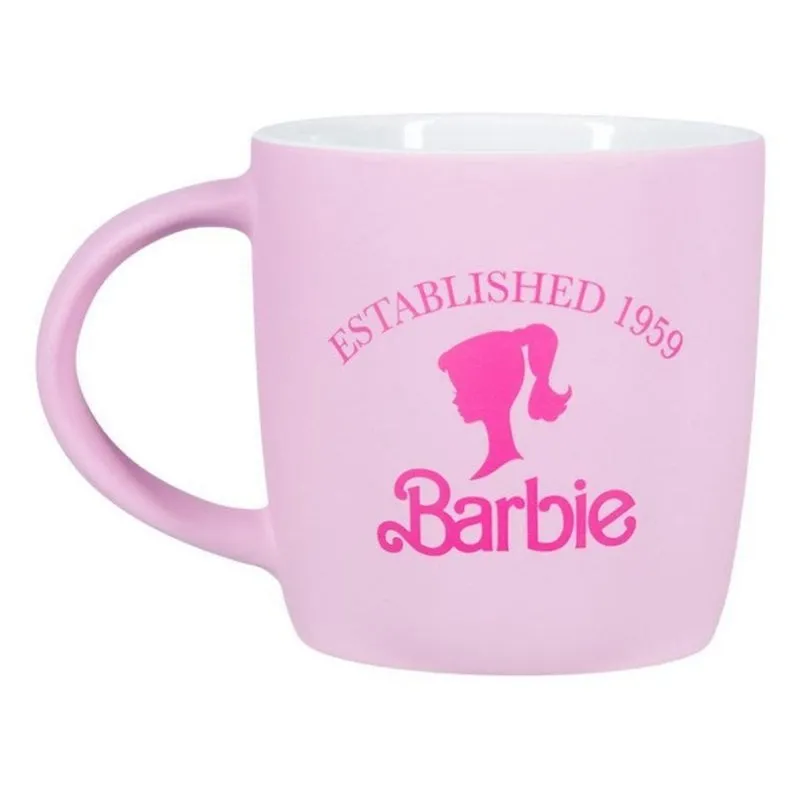 Tazza Paladone Barbie Silhouette Ceramica 0,4 L Rosa e Bianco - immagine 1