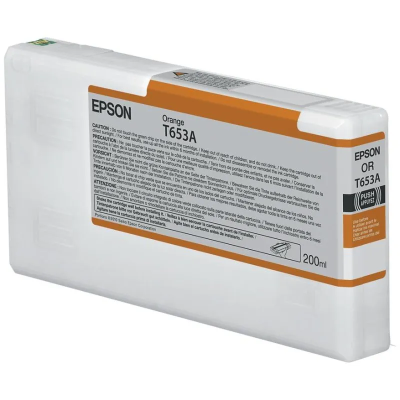 Cartuccia T653A Giallo Arancione 200 ml Originale Epson - immagine 1