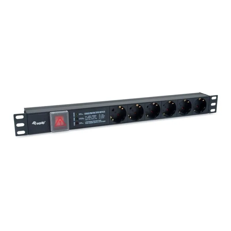 Multipresa Equip 333317 6 prese Tipo F con interruttore e protezione 1,8 m - immagine 1
