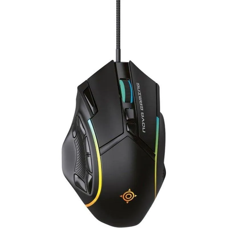 Ratón NOVA gaming Virgo GM315 Cavo RGB 12800 DPI 11 Pulsanti Programmabili - immagine 1