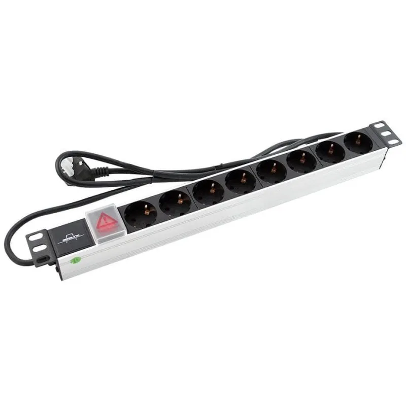 Multipresa Monolyth 3050001 8 prese Schuko con interruttore e protezione - immagine 1