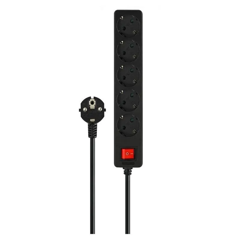 Multipresa Savio LZ-15 5 prese Schuko con interruttore e cavo 5 m - immagine 1