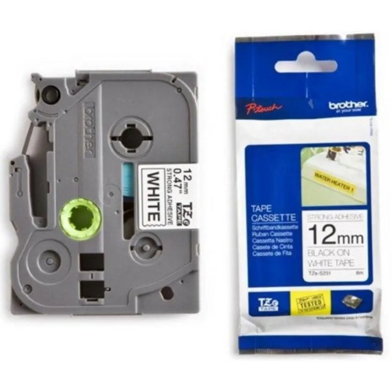 Nastro per stampanti etichette Brother TZ-231 Nero 8 m - immagine 1