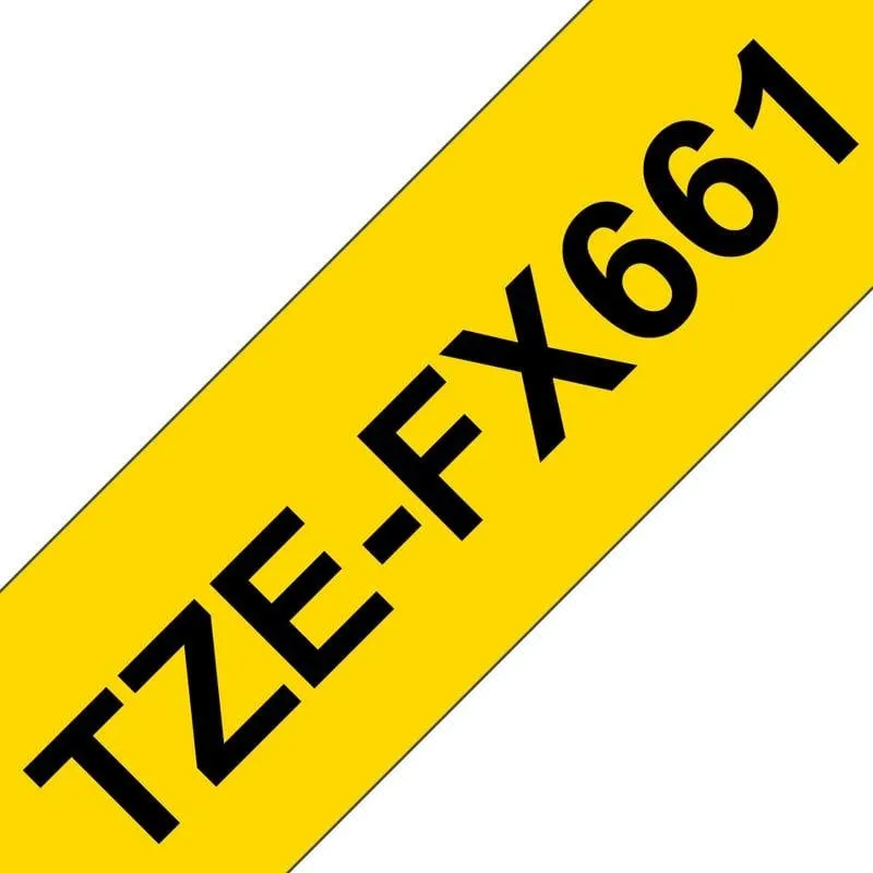 Nastro per etichettatrice Brother TZE-FX661 8 m Nero 40 mm - immagine 1
