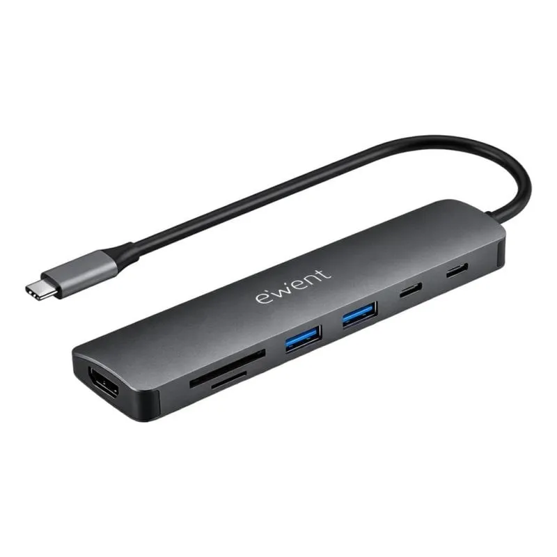 Dock USB-C 7 in 1 Ewent EW1152 HDMI 4K 60Hz 100W PD - immagine 1