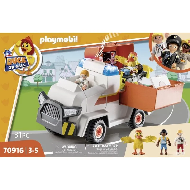 Gioco Playmobil Duck On Call Auto e città 3 pezzi - immagine 1