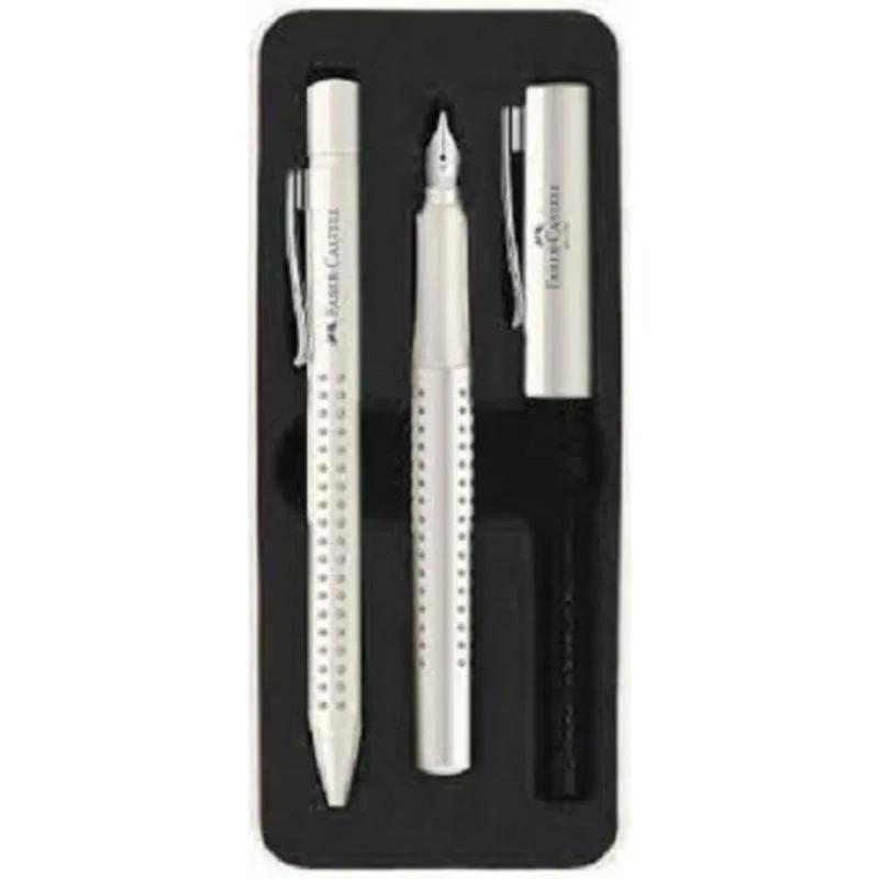 Penna a sfera e porta-penna Faber-Castell 201527 Bianco 2 pezzi - immagine 1