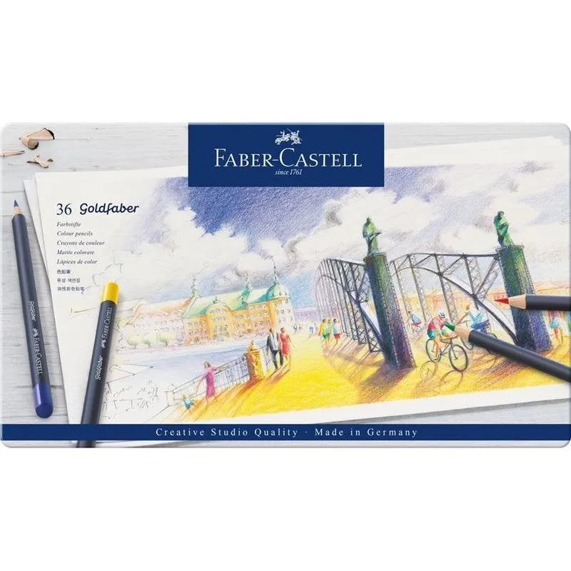 Matite colori Faber-Castell Goldfaber Metal 36 pezzi multicolore morbido - immagine 1