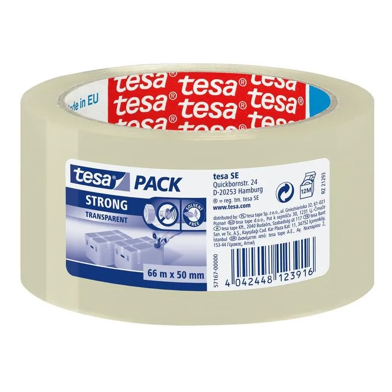 Nastro Adesivo Tesa Clear Strong Polipropilene 66 m x 50 mm - immagine 1