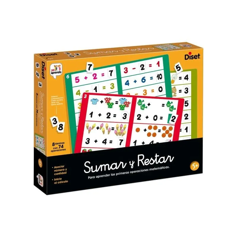 Gioco Educativo Diset Yo Aprendo - Somma e Sottrazione 5 anni Cartone Plastico Multicolore - immagine 1