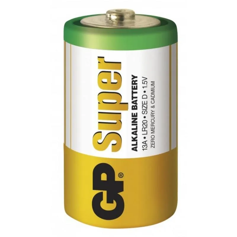 Pila GP Batteries Super Alcaline D 1.5V Pack di 2 - immagine 1