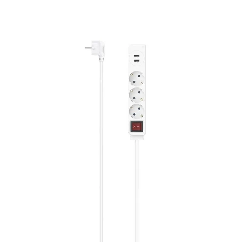 Multipresa Hama 00223181 5 prese 3 AC 2 USB-A con interruttore e protezione - immagine 1