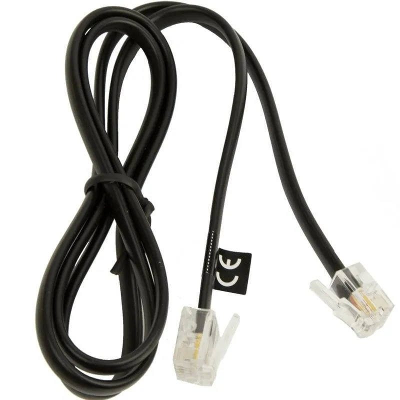 Cavo telefonico Jabra 8800-00-101 RJ-9 a RJ-6 maschio nero 50 cm - immagine 1