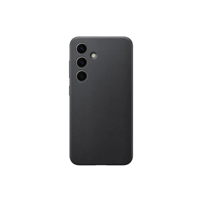Custodia per cellulare Samsung Vegan Leather Case PU pelle nera per Galaxy S24 - immagine 1