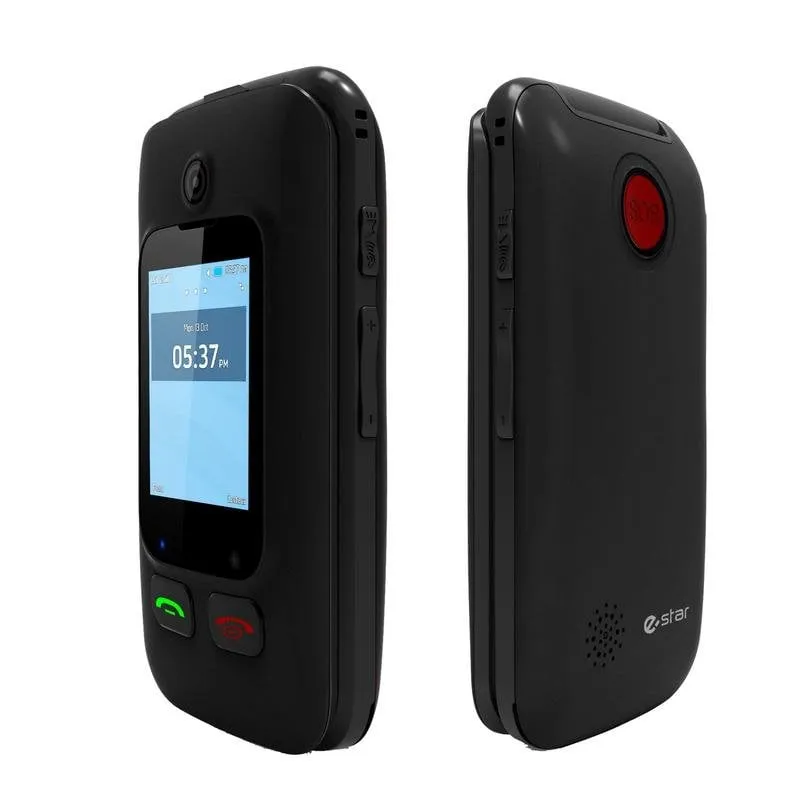 Estar Digni Flip 2G 2.4" Doppio Schermo SOS Nero Rosso - immagine 1