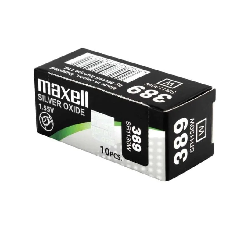 Pila Maxell SR1130W 1,55 V Ossido d'Argento Scatola 10 Unità - immagine 1