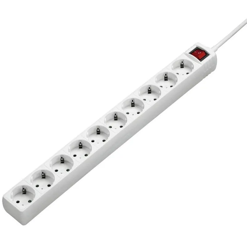 Multipresa Hama 00137234 10 prese con protezione bambini e interruttore - immagine 1
