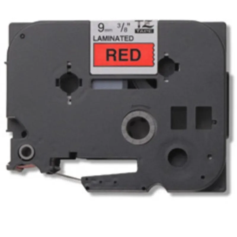 Nastro per stampanti etichette Brother Gloss Laminated 9mm Black/Red TZ 8m - immagine 1