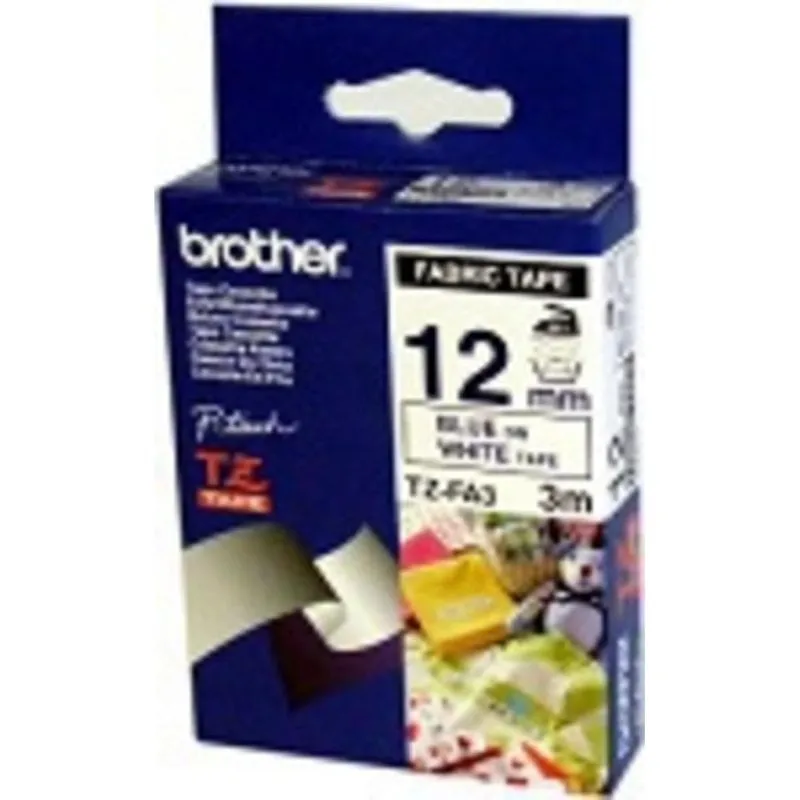 Nastro per stampanti etichette Brother 12mm Blu/Bianco TZ - immagine 1