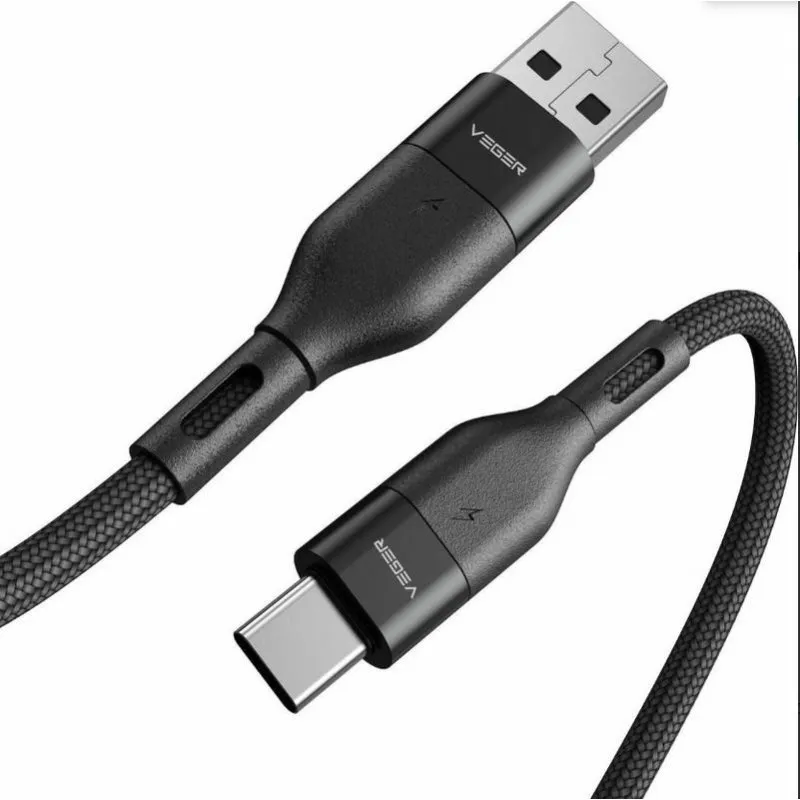 Cavo USB-C a USB-C VEGER VG-AC03 1,2 m USB 2.0 Nero - immagine 1