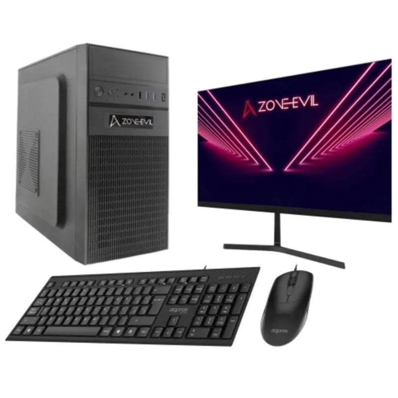 PC fisso ZONE EVIL Intel Core i5-14400 16GB 1TB SSD Intel UHD Graphics 730 Windows 11 Monitor 24" Tastiera Mouse - immagine 1