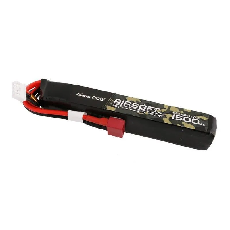 Batteria Gens Ace 25C 1500mAh 3S1P 11.1V per Airsoft con Connettore T Plug - immagine 1
