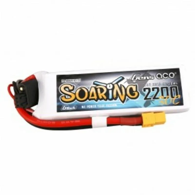 Batteria Gens Ace GEA222S30X6GT 2200mAh 7.4V 30C LiPo XT60 - immagine 1