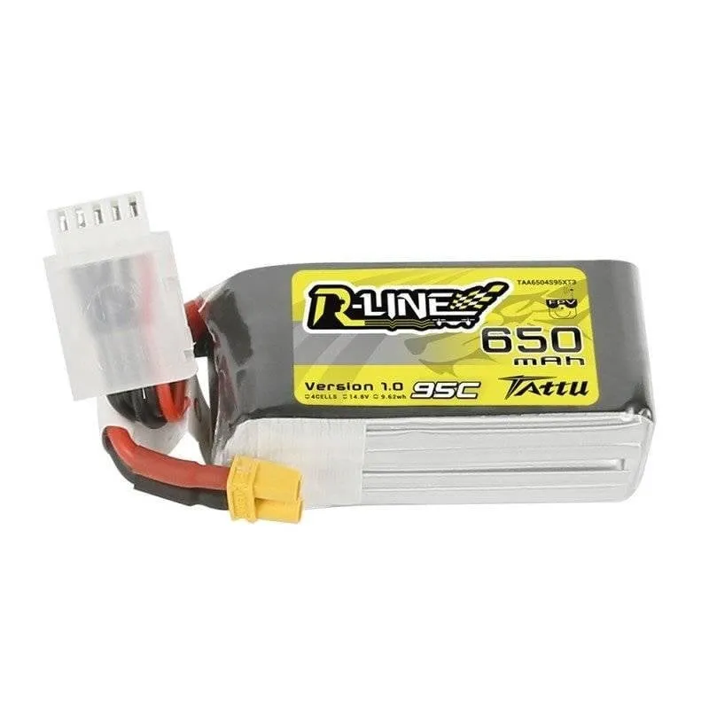 Batteria Tattu R-Line 650mAh 14,8V 95C 4S1P XT30 per droni - immagine 1