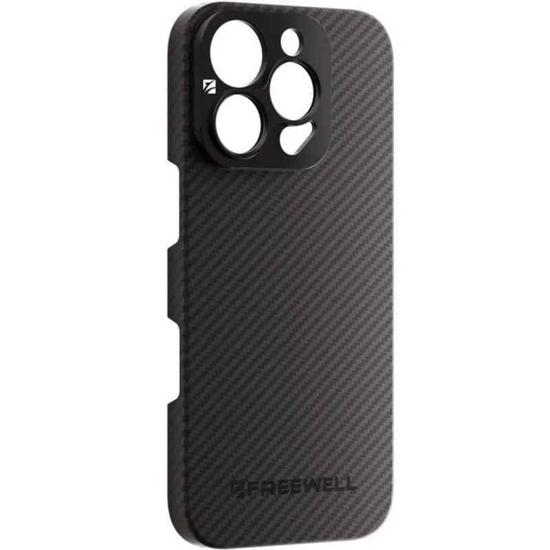Custodia Freewell iPhone 16 Pro Max Filmmaker Kevlar Nera con supporto lenti 17mm - immagine 1
