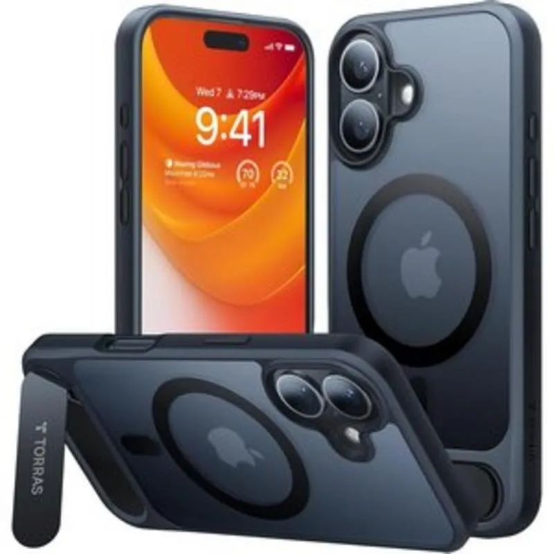 Funda para móvil Torras Pstand Serie Custodia Magnetica Nera per iPhone 16 Plus - immagine 1
