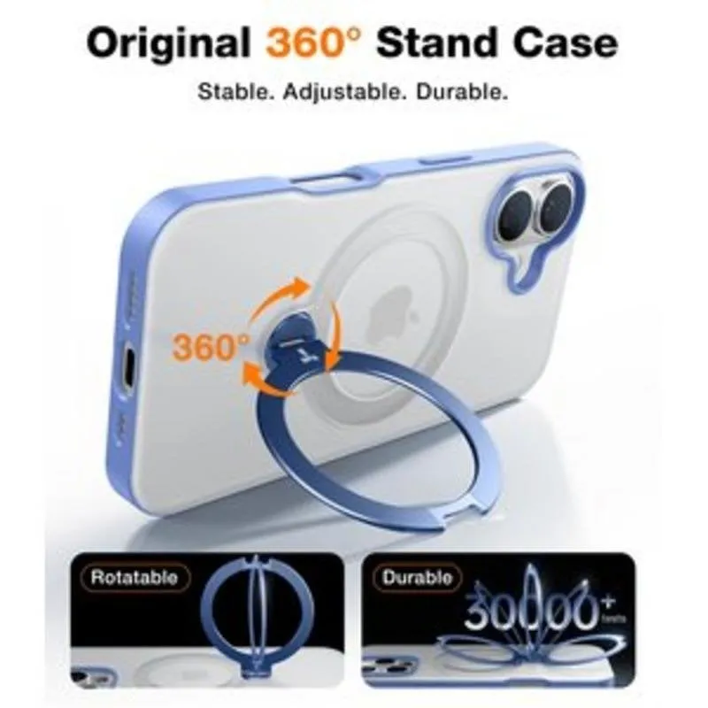 Funda para móvil Torras Ostand Spin Magnetica 360º Blu per iPhone 16 - immagine 1