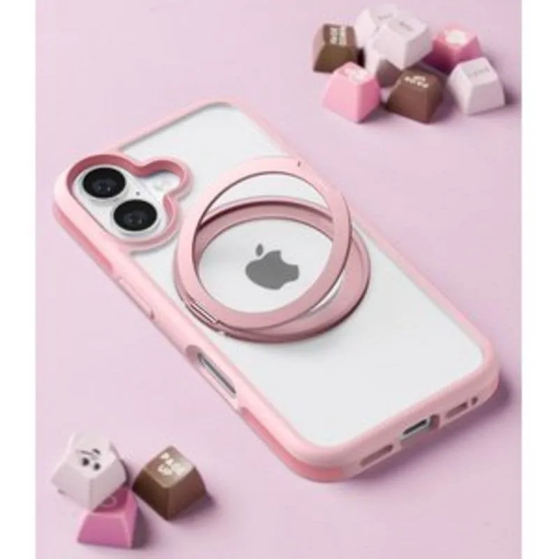 Custodia per cellulare Torras Ostand R Fusion rigida magnetica rosa per iPhone 16 - immagine 1