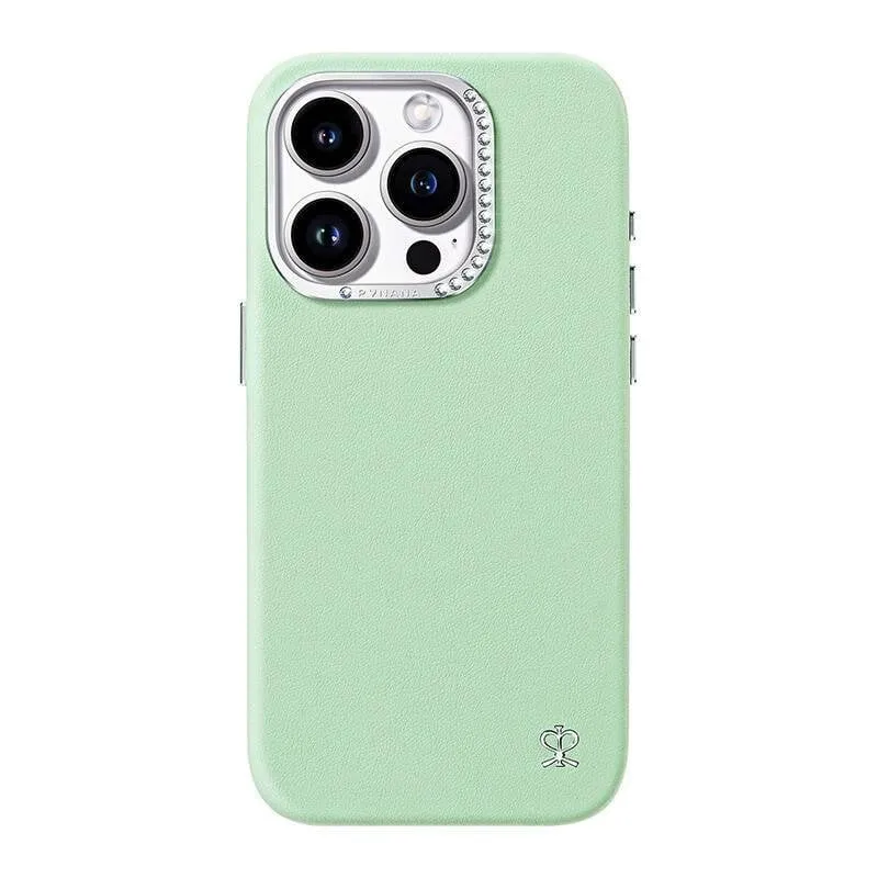 Funda para móvil Joyroom PN-15F2 TPU Verde con cristalli per iPhone 15 Pro - immagine 1