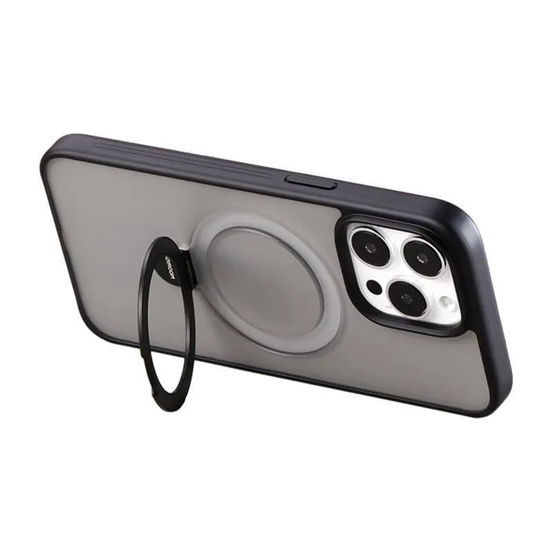 Funda para móvil Joyroom JR-BP004 Magnetica Opaca Nera con Supporto per iPhone 15 - immagine 1