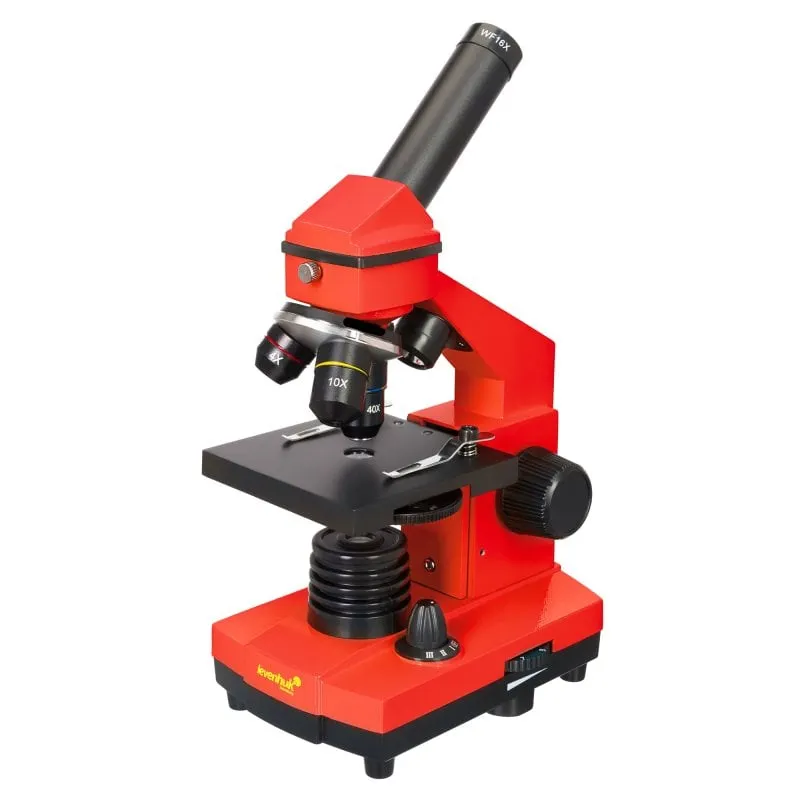 Microscopio Levenhuk Rainbow 2L Plus Arancione Doppia Illuminazione Educativo - immagine 1