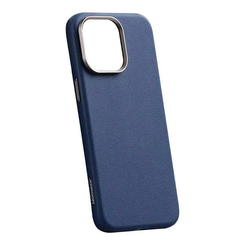Funda para móvil Joyroom JR-BP007 Magnetica TPU PC PU Blu per iPhone 15 Pro Max - immagine 1