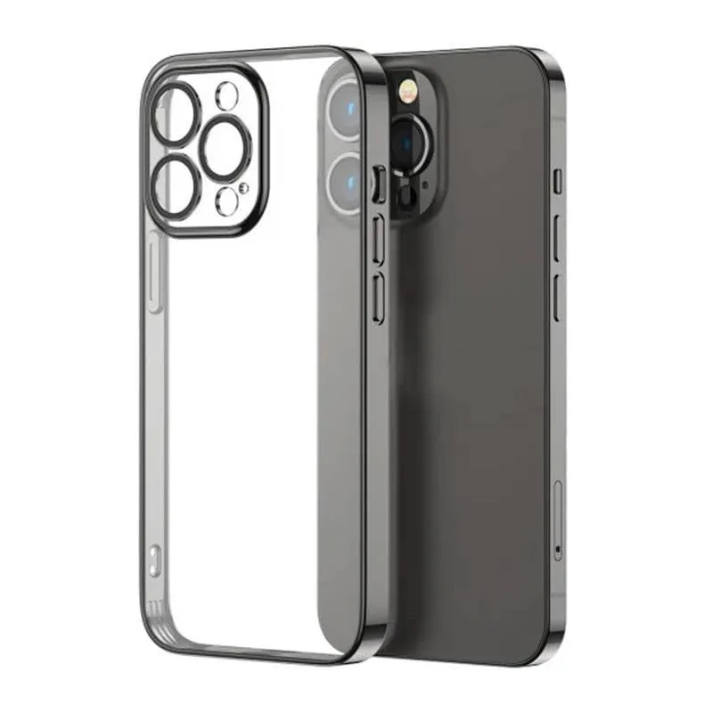 Funda para móvil Joyroom JR-14Q3 TPU trasparente bordi neri per iPhone 14 Plus - immagine 1