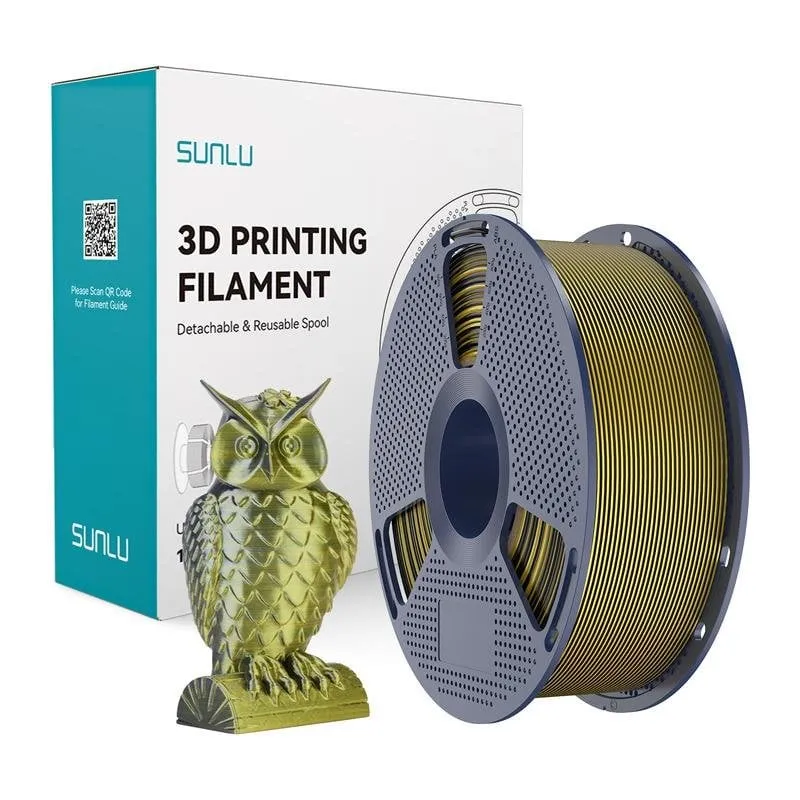 Filamento PLA+ Silk Sunlu PLA+ Silk DC B Go Nero e Oro 1,75 mm - immagine 1