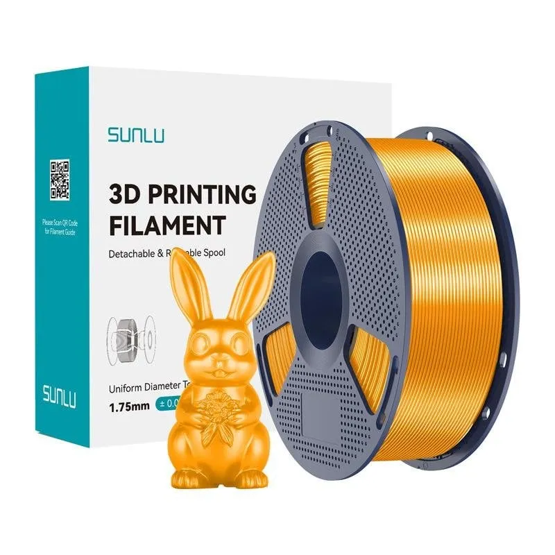Filamento PLA+ Silk Sunlu PLA+ Silk Brass 1,75 mm Finitura Setosa Stampa Facile - immagine 1