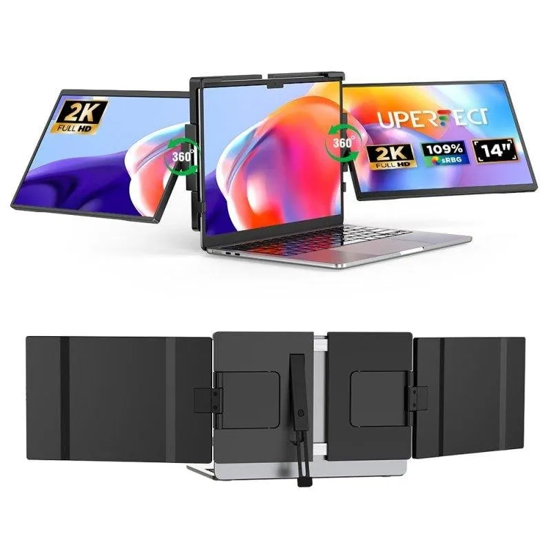 Monitor PC Uperfect Dual 14" 2K IPS 60Hz 109% sRGB Rotazione Automatica 180° - immagine 1