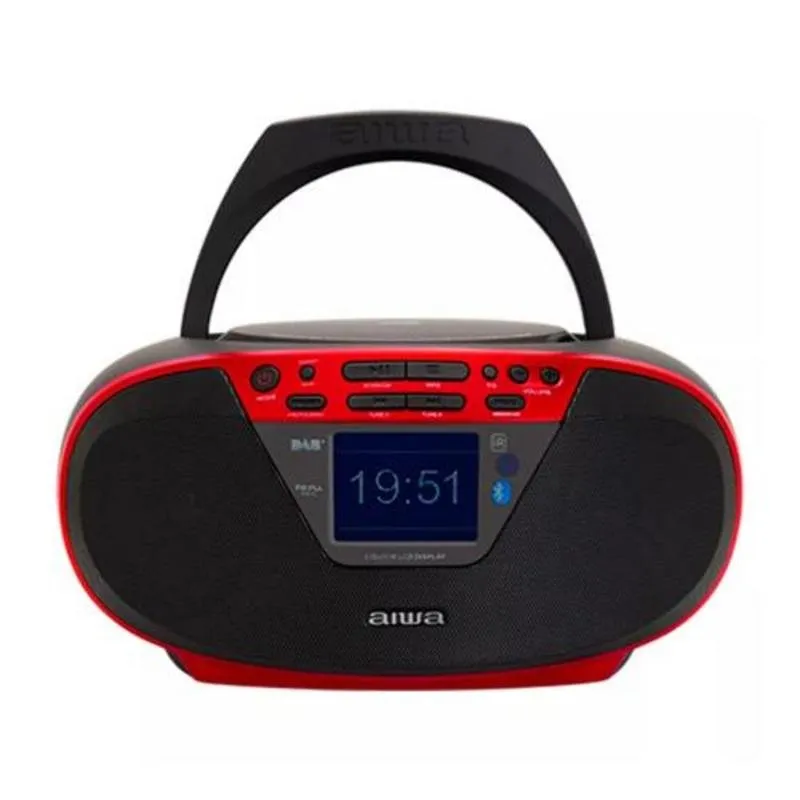 Boombox Portatile Apple Radio DAB+/FM Bluetooth 5.0 USB 6W RMS Rosso - immagine 1