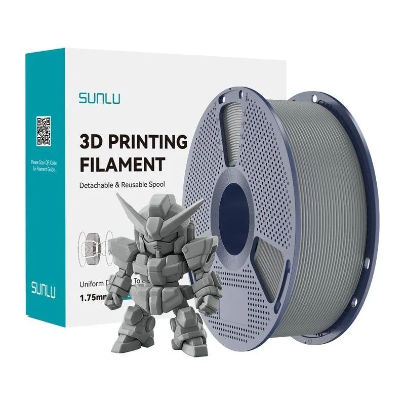 Filamento PLA+ Sunlu PLA+ 2.0 Grigio 1,75 mm Alta Fluidità Durevole - immagine 1