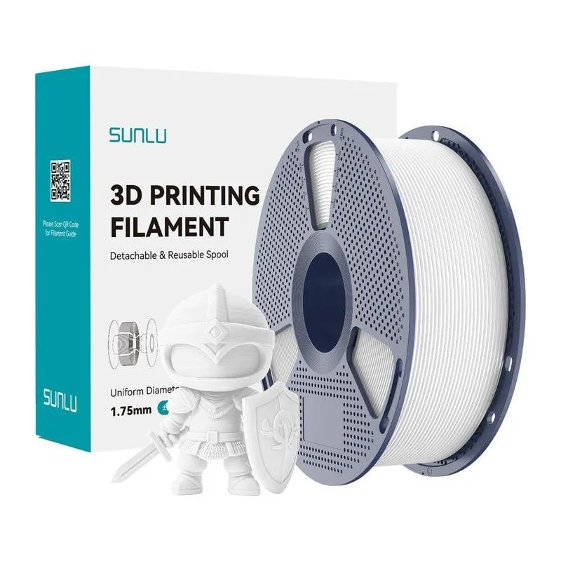 Filamento PLA+ Sunlu PLA+ W Bianco 1,75 mm Alta Durabilità Precisione - immagine 1