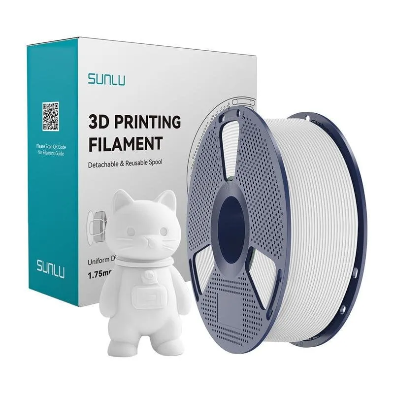 Filamento PLA Matte Sunlu PLA M W Bianco 1,75 mm Alta Precisione Opaco - immagine 1