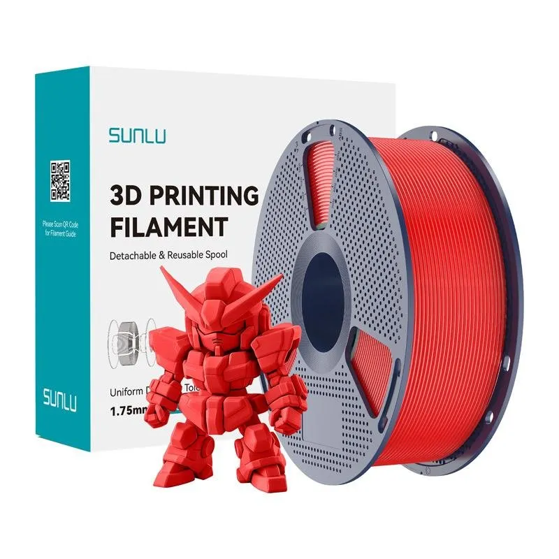 Filamento PLA+ Sunlu PLA+ 2.0 R Rosso 1,75 mm Alta Durabilità Flusso Migliorato - immagine 1