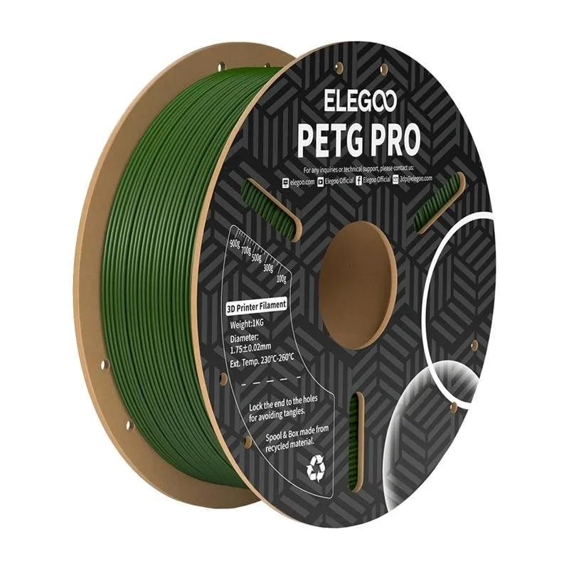 Filamento PETG ELEGOO 50.203.0449 Verde Oliva 1,75 mm Alta Durabilità - immagine 1