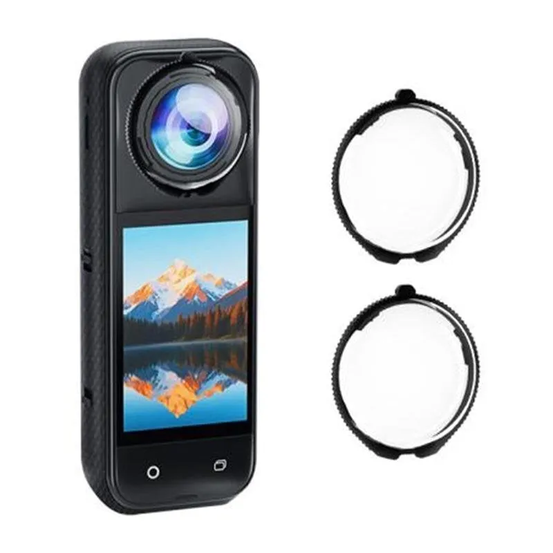 Coperchi Puluz per Insta360 X5 Vetro Temperato 9H Trasparenti - immagine 1